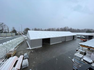 Hala magazynowa z atestem trudnopalnosci z blachy trapezowej